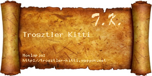 Trosztler Kitti névjegykártya